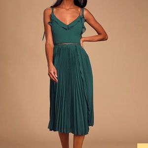Lulus Never A Dull Moment Emerald Green Dress